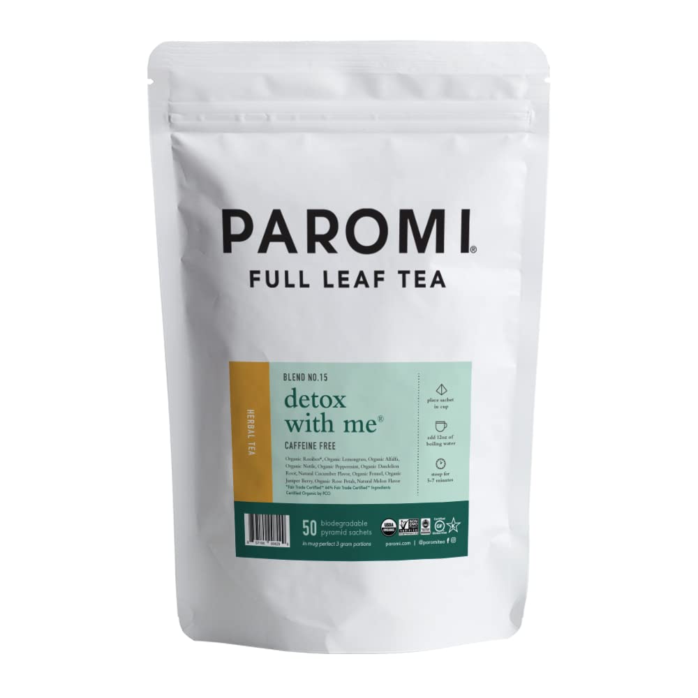 Paromi Chamomile Lavender Rooibos Organic Tea, Signature Jar, 15 Count