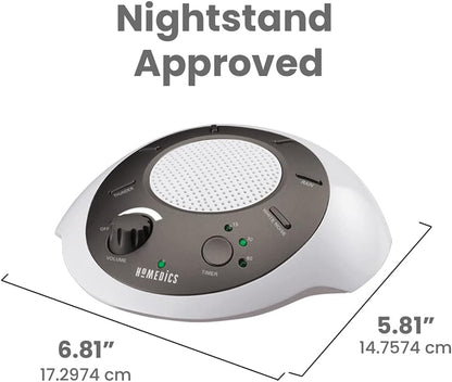 Homedics SoundSleep White Noise Sound Machine, Blue, Small Travel Sound Machine with 6 Relaxing Nature Sounds, Portable Sound Therapy for Home, Office, Nursery, Auto-Off Timer, by Homedics