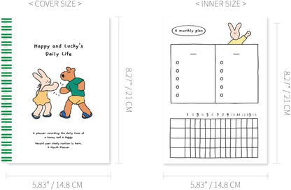 Monolike Basic B5 Monthly + Weekly Planner pad, A SET - Academic Planner, Weekly & Monthly Planner, To-do list, Note pad, Scheduler