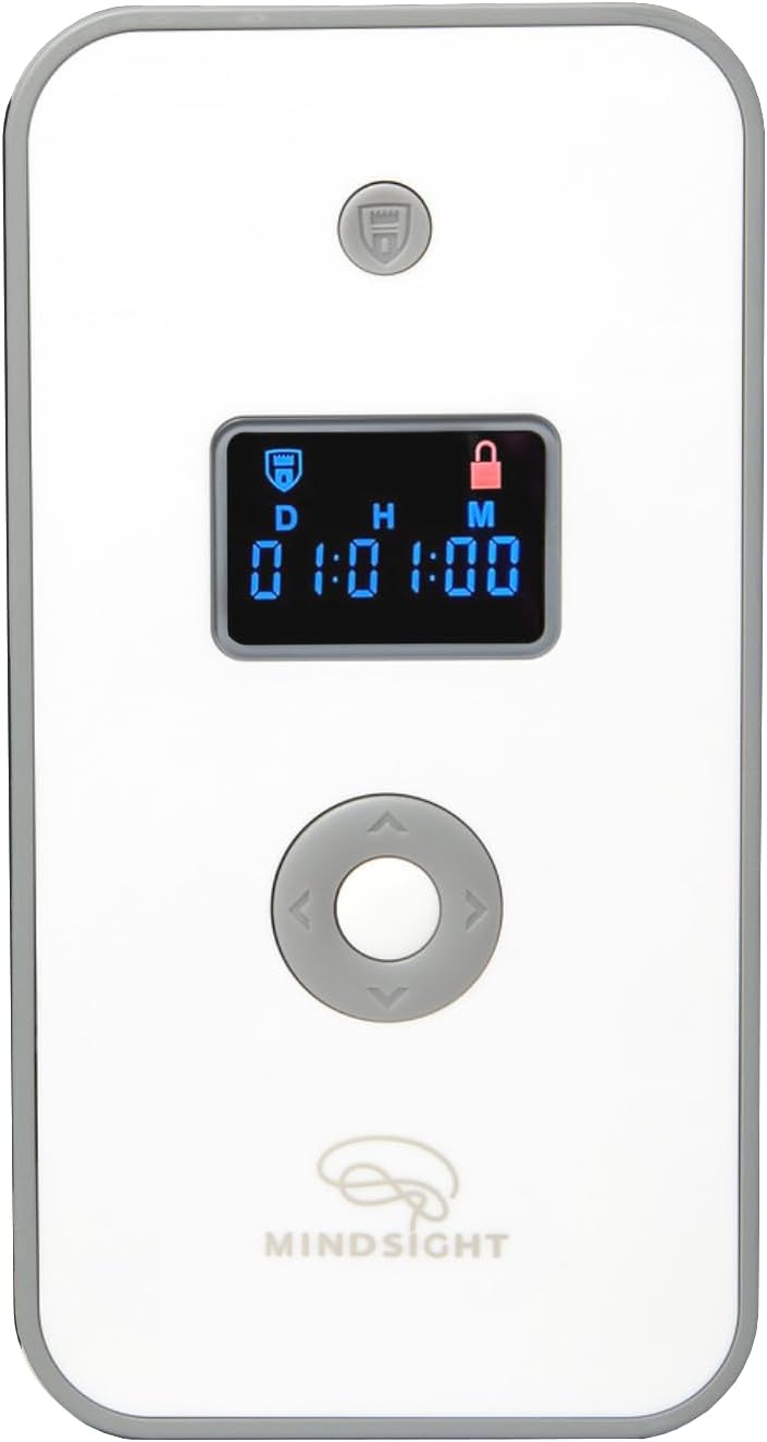 Mindsight Personal Timed Lock Box | Beat Everyday Temptations & Screen Time | 3 Commitment Modes | Fits 1 Phone with Standard Case | Charges While Locked | Out of Sight, Out of Mind