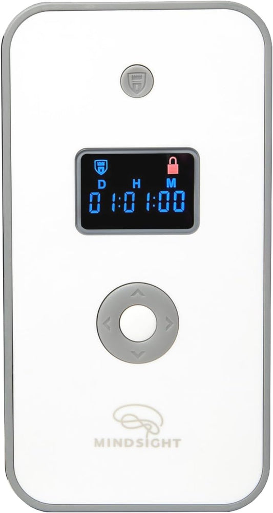 Mindsight Personal Timed Lock Box | Beat Everyday Temptations & Screen Time | 3 Commitment Modes | Fits 1 Phone with Standard Case | Charges While Locked | Out of Sight, Out of Mind