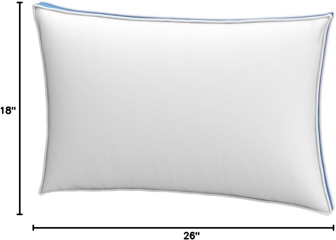 Utopia Bedding Down Alternative Bed Pillows for Sleeping Queen Size (White), Set of 2, Soft & Fluffy Pillow with Cooling, Hotel Quality, Gusseted Pillow for Back, Stomach or Side Sleepers