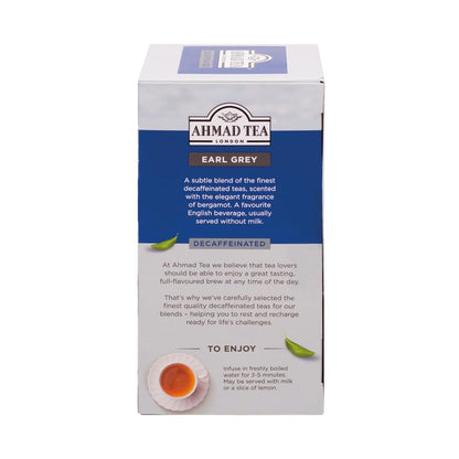 Ahmad Tea, Decaffeinated Earl Grey Tea, 20 Tagged and Aluminium Foil Envelopes (Pack of 2)