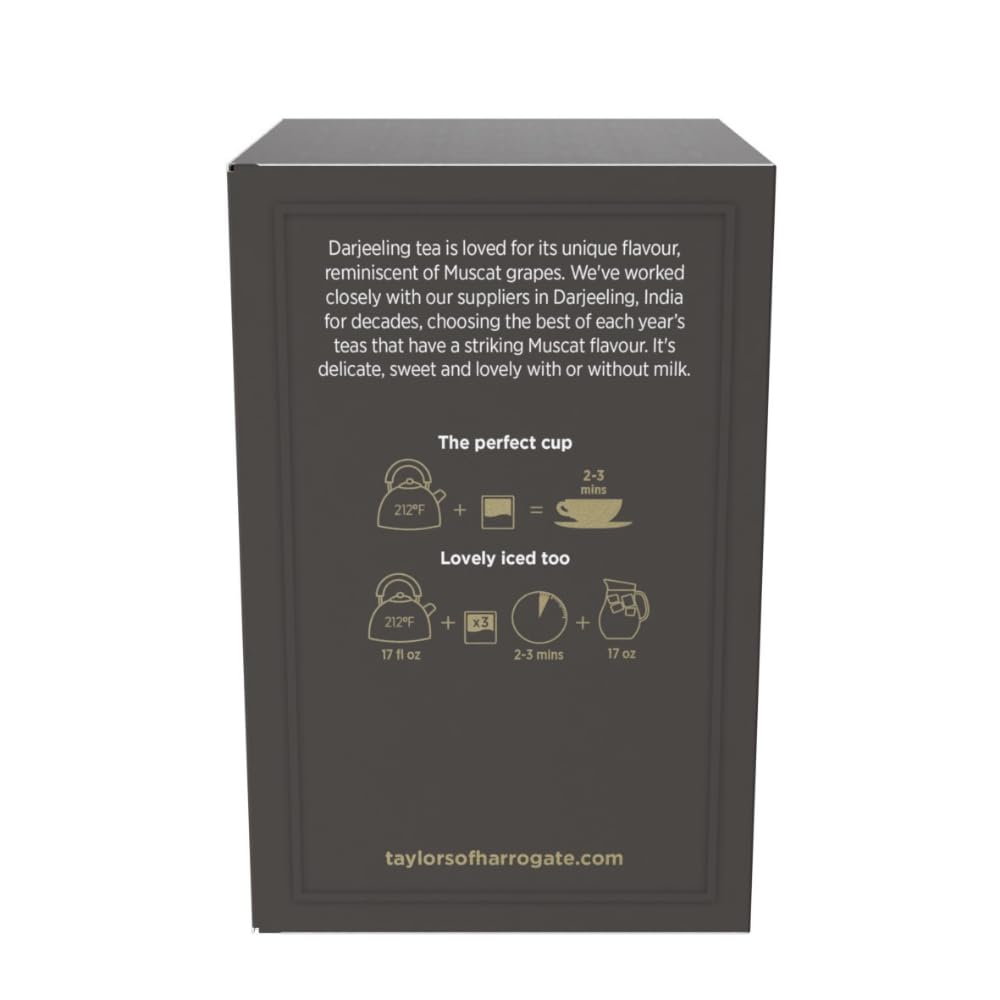 Taylors of Harrogate Afternoon Darjeeling Black Tea, 50ct (Pack of 1)