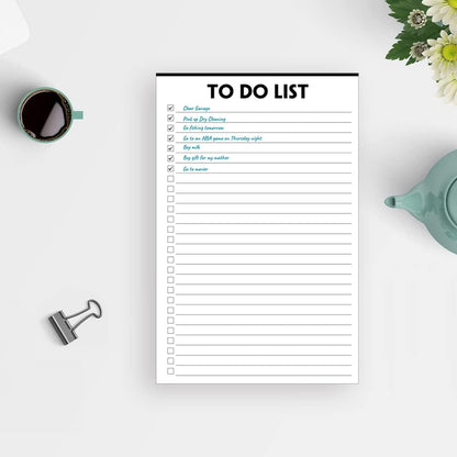 Nokingo To Do List Notepad - 5.5"x8.2", 50 Sheets, To Do Notebook with Check List Organizing, Tear Off, Simple Script, College Ruled To Do Planner for Daily Task