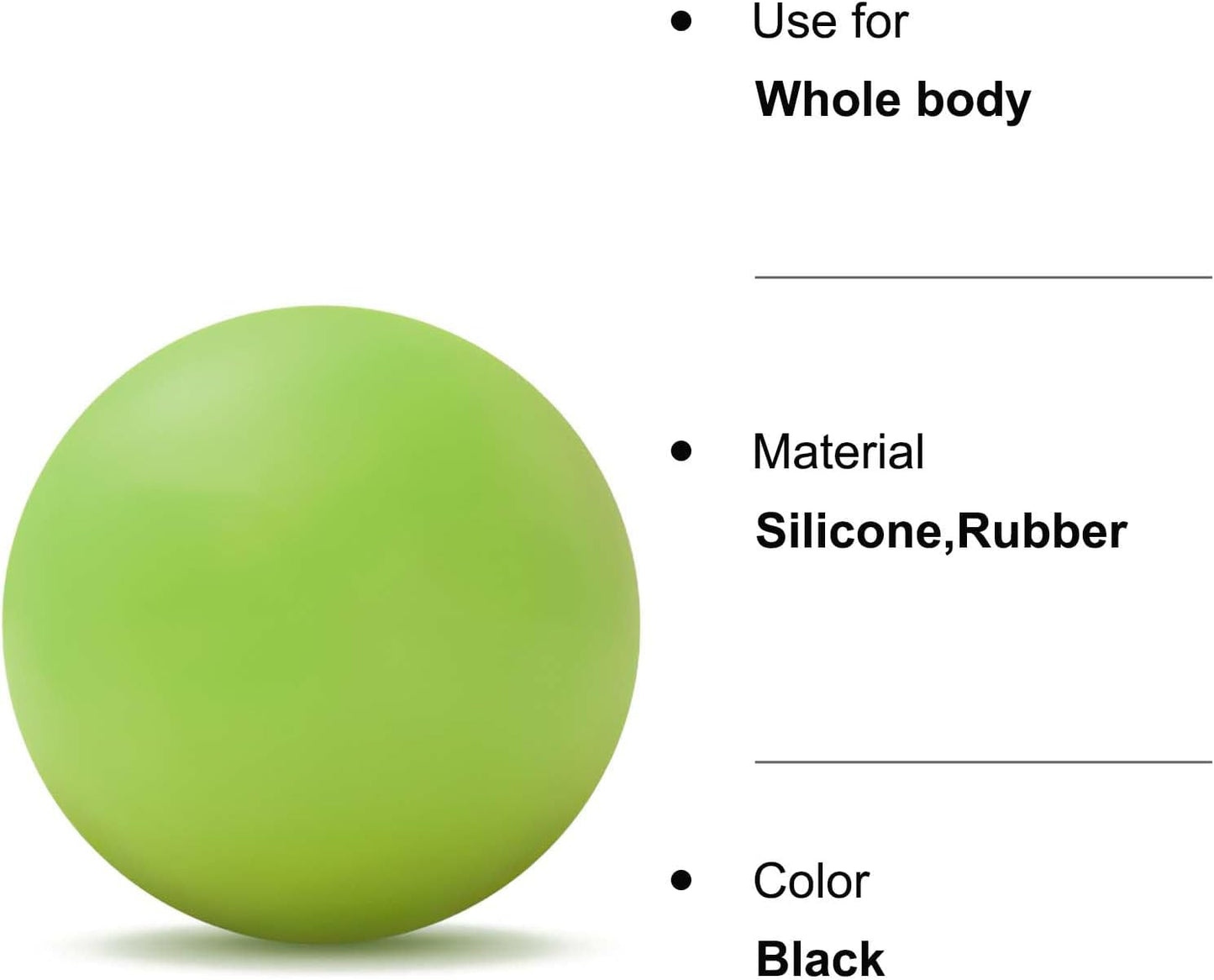 WOVTE Massage Lacrosse Ball for Sore Muscles, Shoulders, Neck, Back, Foot, Body, Deep Tissue, Trigger Point, Muscle Knots, Yoga and Myofascial Release (Blue)
