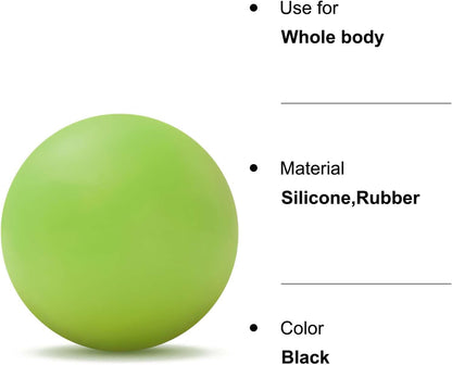 WOVTE Massage Lacrosse Ball for Sore Muscles, Shoulders, Neck, Back, Foot, Body, Deep Tissue, Trigger Point, Muscle Knots, Yoga and Myofascial Release (Blue)