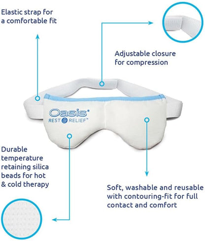 Oasis Rest & Relief Reusable Hot Cold Therapy Eye Mask