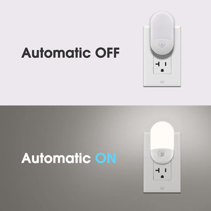L LOHAS LED Amber Night Light, Night Lights Plug into Wall[2 Pack], 0.6W 2000K LED Night Light, Dusk to Dawn Sensor, 30/60LM Adjustable Brightness, Automatic Low Blue Nightlight for Kids, Bathroom