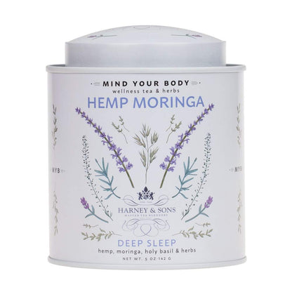 Harney & Sons Hemp Moringa Herbal Blend, Caffeine-Free, 5 oz Tin