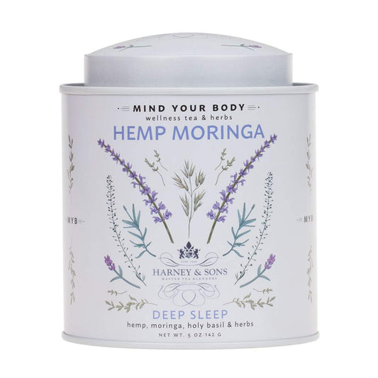 Harney & Sons Hemp Moringa Herbal Blend, Caffeine-Free, 5 oz Tin
