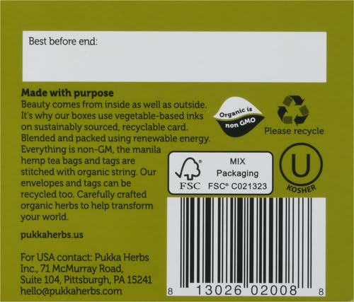Pukka, Tea Lemon Ginger Manuka Honey Organic, 20 Count