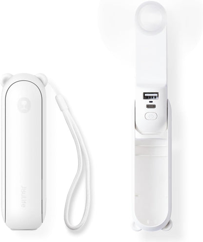 JISULIFE 3 IN 1 Portable Fan with Power Bank & Flashlight Featured