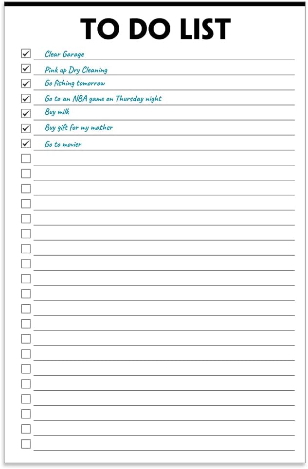 Nokingo To Do List Notepad - 5.5"x8.2", 50 Sheets, To Do Notebook with Check List Organizing, Tear Off, Simple Script, College Ruled To Do Planner for Daily Task