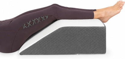 Kolbs Bed Wedge Pillow for Sleep Apnea, FSA Eligible Acid Reflux, and Back Pain Relief, with Chic Jacquard Cover - Headboard Wedges for Sleeping (5" Gentle Incline)