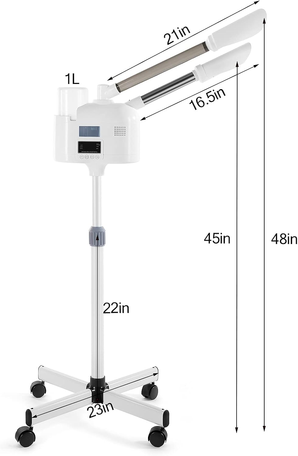 Artist hand Facial Steamer Professional 3 in 1 Hot and Cold Facial Steamer with 5X LED Magnifying Lamp, Esthetician Face Steamer Fast Heating for Beauty Salon Spa Home Use