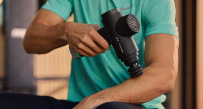 Hyperice Hypervolt 2 Pro and Heated Head - Featuring Quiet Glide Technology - Handheld Percussion Massage Gun | 5 Speeds, 5 Interchangeable Heads | Helps Relieve Sore Muscles and Stiffness
