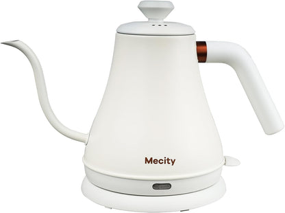 Mecity Electric Kettle Gooseneck Water Kettle Stainless Steel Tea Kettle Water Boiler Fast Heating, Auto Shut Off, 27 fl oz, 1000W, Stainless Steel