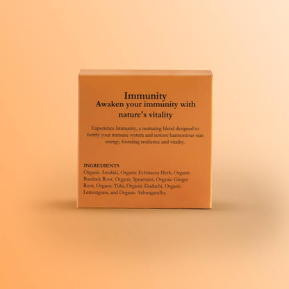 DAKSHIN Organic Immunity Tea Bags | Ashwagandha, Amalaki, Echinacea, Tulsi & Guduchi | Ayurvedic Daily Wellness Tea | Caffeine-Free | USDA Organic | 16 Tea Bags