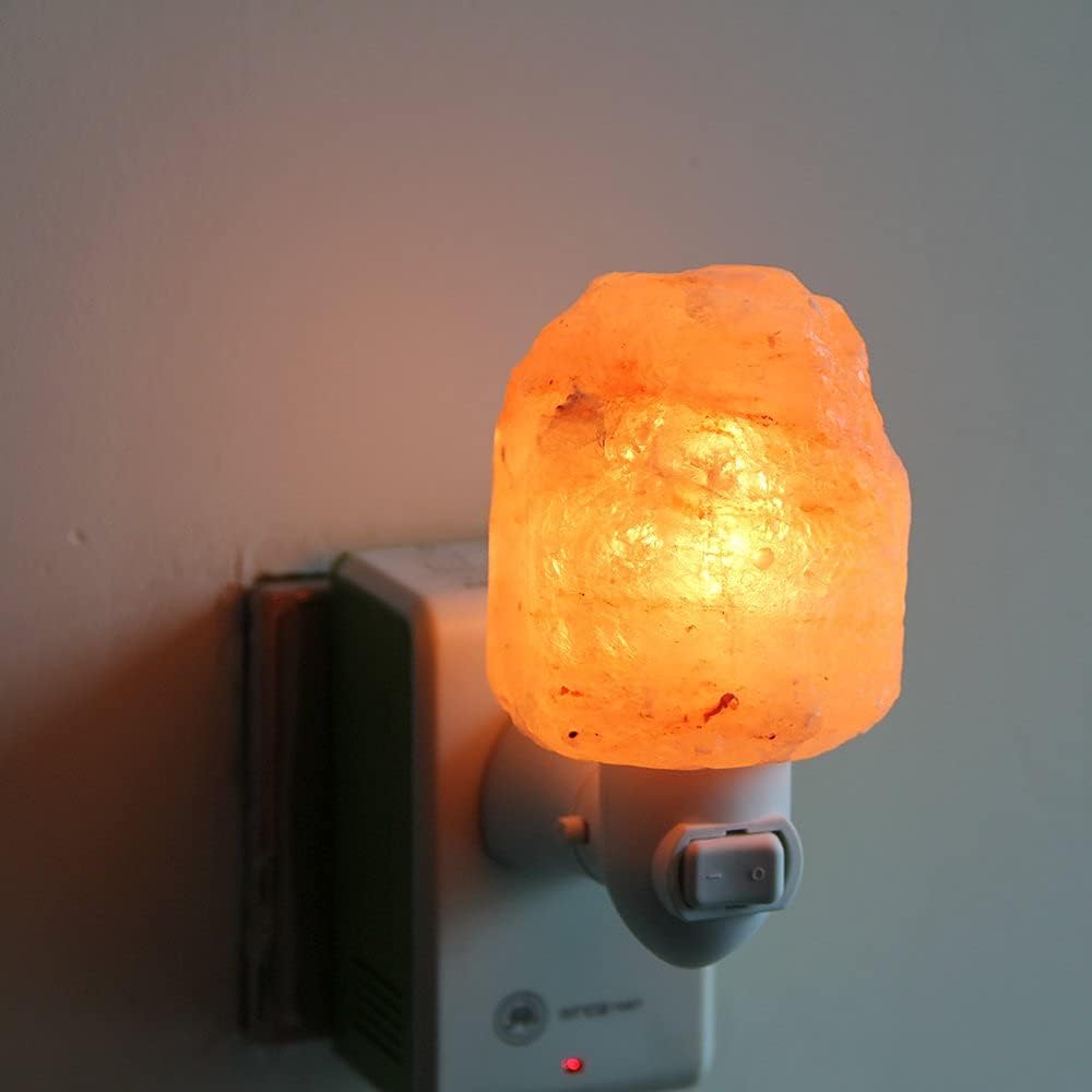 pursalt Himalayan Salt Lamp Night Light Plug-in, Pink Crystal Rock, 1-Pack