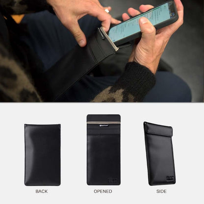 SLNT Faraday Phone Sleeve - Signal Blocking Pouch (Black, Medium)