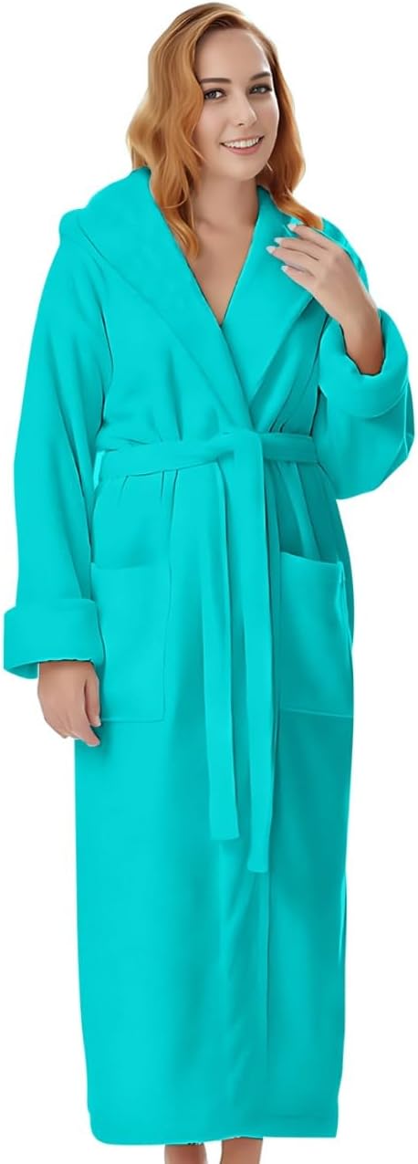 KAHAF COLLECTION Cotton Terry Robes for Women and Men, Terry Shawl Collar Bathrobe, ONE SIZE - UNISEX Men & Women Spa Robe