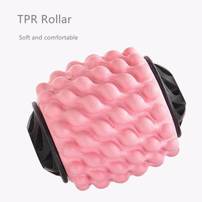 4 Wheels Foam Roller Muscle Massager for Leg Neck Hand Arm,Trigger Point Muscle Relax Massager Indoor Sports Yoga Bodybuilding Equipment (Black)