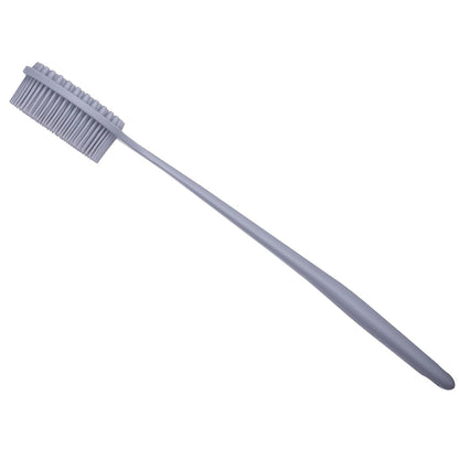 DNC Back Scrubber for Shower Soft Silicone Bath Body Brush with Long Handle (Black)