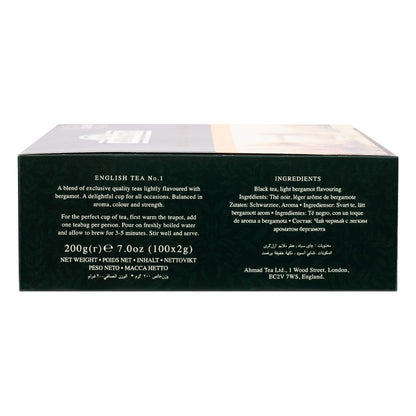 Ahmad Tea English Tea No.1 Tagged Teabags, 100 Count,3922-1