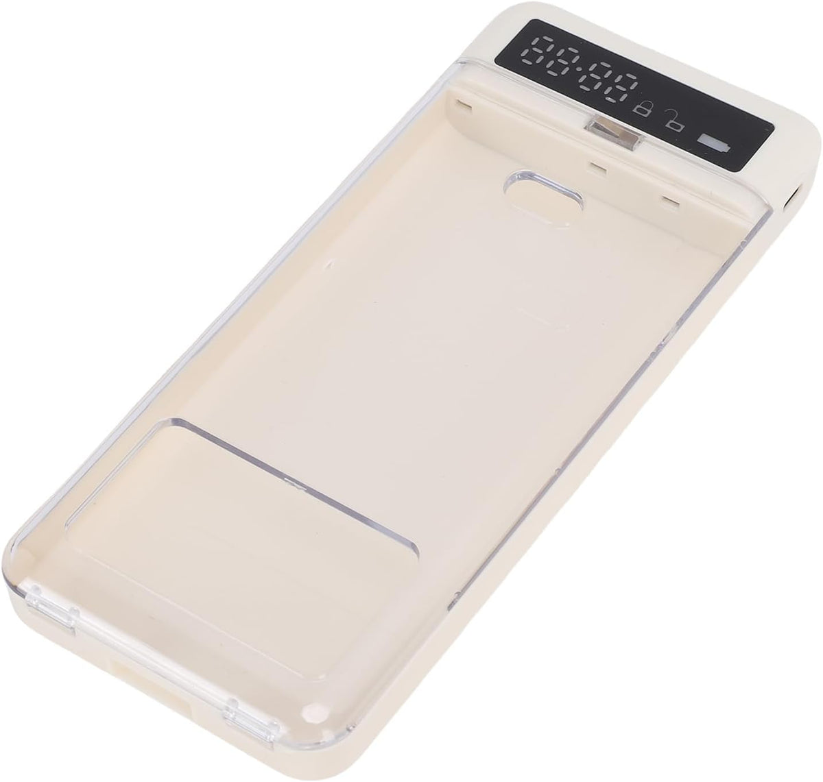 GOTOTOP Cell Phone Lock Box, Timer Transparent Container (Blue)