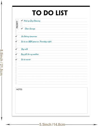 Nokingo To Do List Notepad - 5.5"x8.2", 50 Sheets, To Do Notebook with Check List Organizing, Tear Off, Simple Script, College Ruled To Do Planner for Daily Task