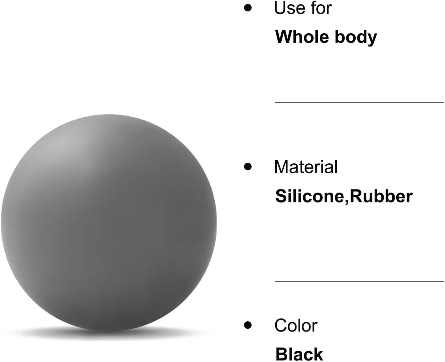 WOVTE Massage Lacrosse Ball for Sore Muscles, Shoulders, Neck, Back, Foot, Body, Deep Tissue, Trigger Point, Muscle Knots, Yoga and Myofascial Release (Blue)