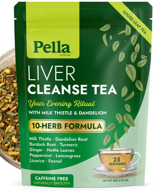 Pella Nutrition Liver Cleanse Caffeine-Free Loose Leaf Tea - 25 Servings