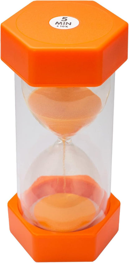 Sand Timer for Kids Set of 3 Small Colorful Hourglass Acrylic Covered Clock 1Min 2Min 5Min for Classroom, Home & Kids Room
