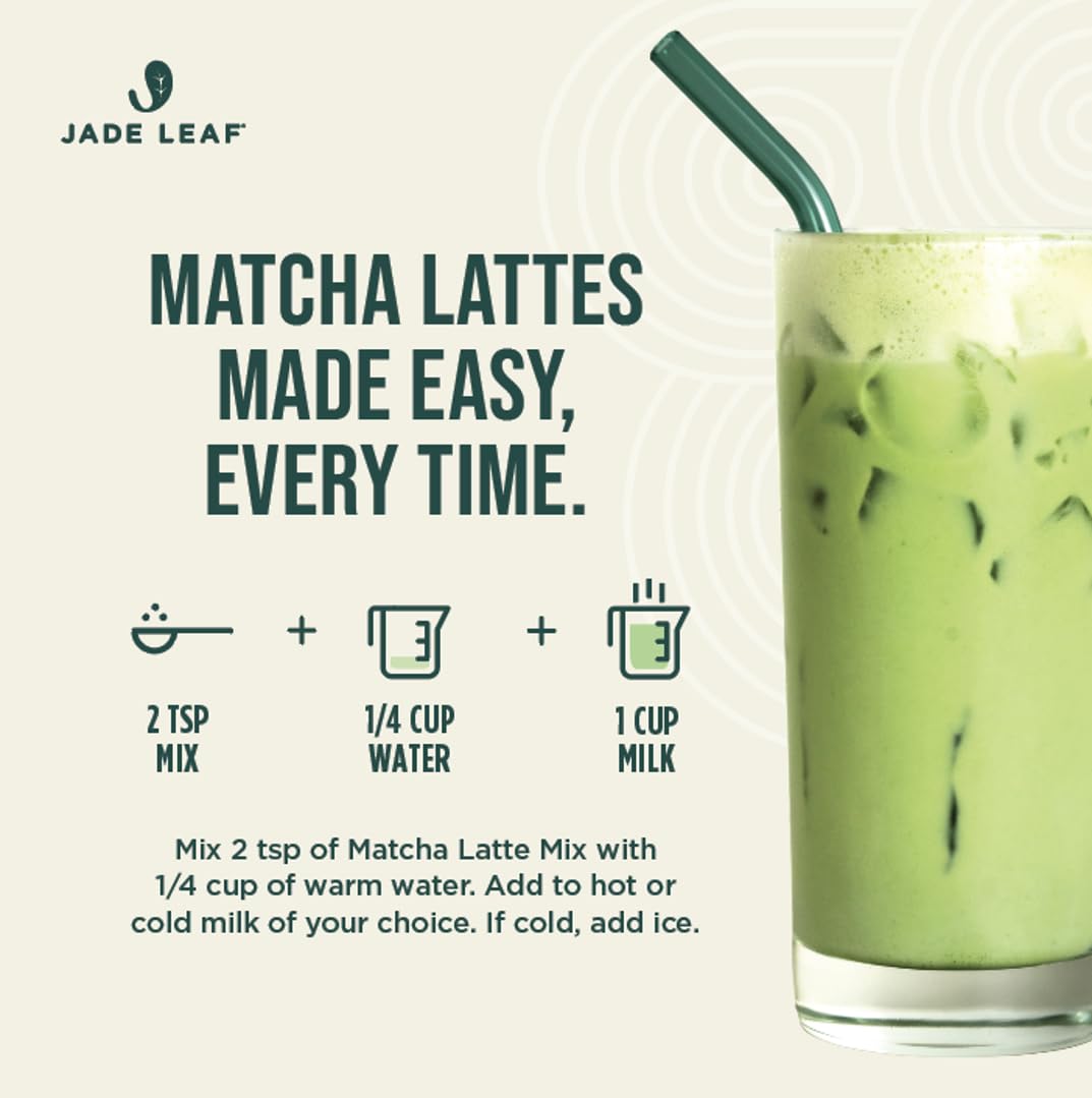 Jade Leaf Matcha Organic Matcha Latte Mix - Bulk Value Size - Lightly Sweet Japanese Matcha Powder with Organic Cane Sugar for Café Style Blend, 35.3 Ounce / 1000g (Pack of 1)