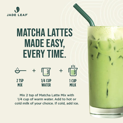 Jade Leaf Matcha Organic Matcha Latte Mix - Bulk Value Size - Lightly Sweet Japanese Matcha Powder with Organic Cane Sugar for Café Style Blend, 35.3 Ounce / 1000g (Pack of 1)