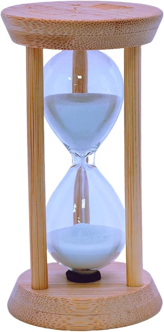 Mini Wooden Sand Timers,100% Bamboo Hourglass Sand Timers 1Min Sandglass Timer for Toothbrush Timer Games Classroom Home Office Cooking(Blue+1Min)