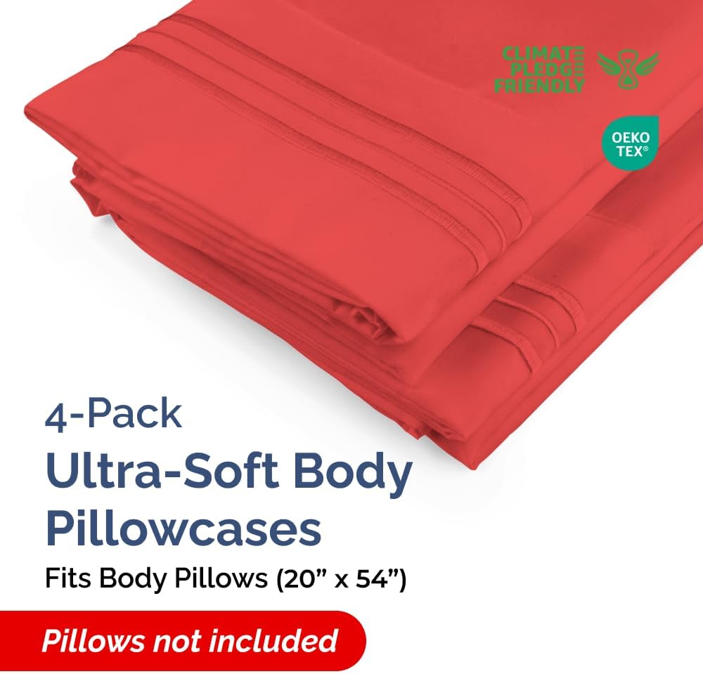 Standard Pillow Cases Set of 10 - Ultra Soft Hotel Quality Pillowcase Covers - Comfy, Cozy & Wrinkle Free - Shrink, Stain and Fade Resistant - Machine Washable Pillow Protectors - 10 Pcs Set - White - Colors B