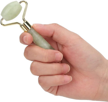 Jade Stone Facial Roller - 3.3x1.6in Face Massager, Mini Handheld Multifunctional Skin Tightening Tool for Face Lifting