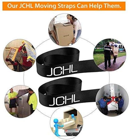 Moving Straps 2-Person Lifting and Moving System Adjustable Shoulder Lifting Carrying and Moving Straps Easily Move Lift Carry Secure Furniture Heavy Objects Orange