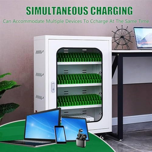 Wall-Mounted Phone Charging Station, 12-Slot Mobile Storage Cabinet for Students & Employees, Portable Organizer for Tourists, Space-Saving Phone Holder (White)
