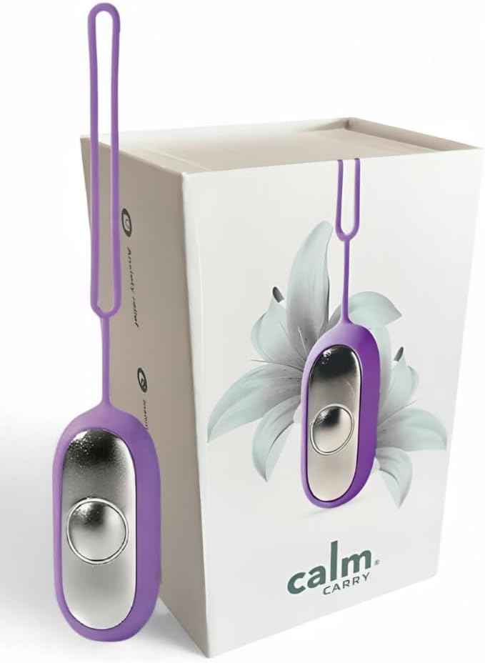 Glowco CalmCarry Sleep Aid Device – Handheld Microcurrent Relaxation Tool, Supports Calm, Focus & Gentle Relief, USB Rechargeable, Portable Wellness Device for Adults & Kids | Gray Calm Carry