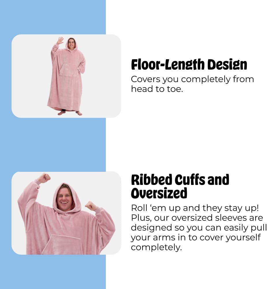 THE COMFY Dream | From Shark Tank | Patented | No Sherpa | Light Wearable Blanket Hoodie | Gift for Women & Men | One Size