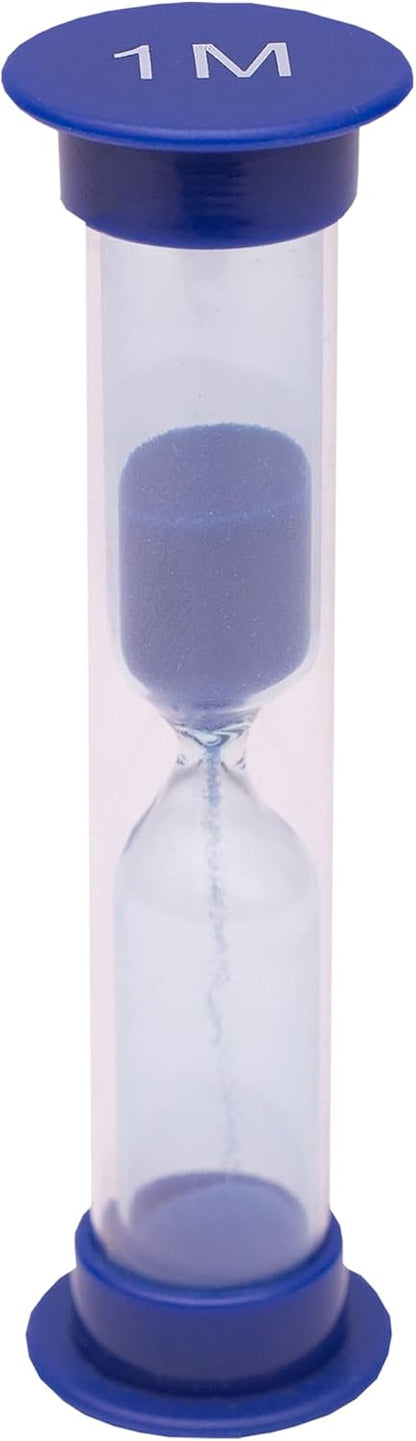 Sand Timer for Kids Set of 3 Small Colorful Hourglass Acrylic Covered Clock 1Min 2Min 5Min for Classroom, Home & Kids Room