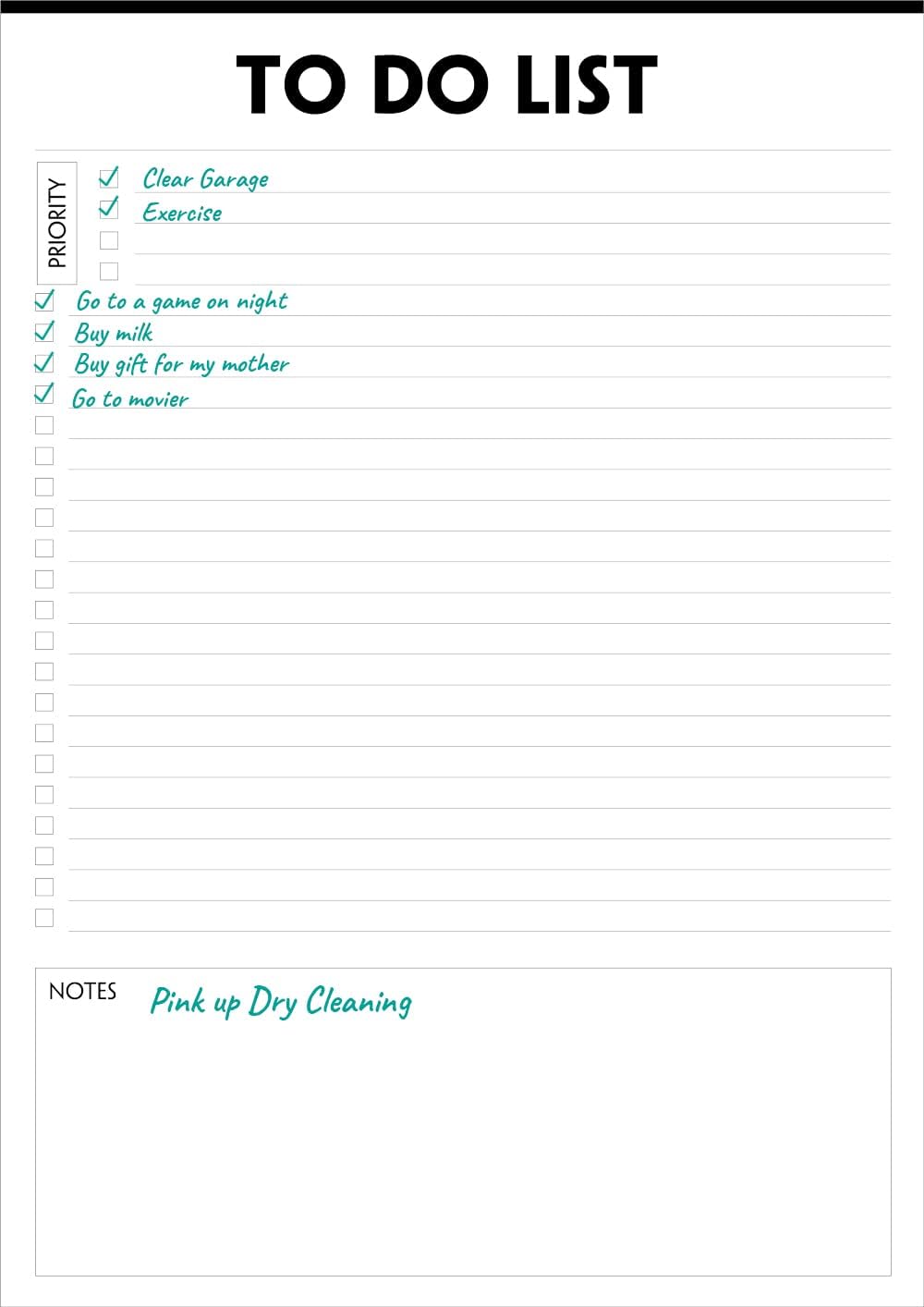 Nokingo To Do List Notepad - 5.5"x8.2", 50 Sheets, To Do Notebook with Check List Organizing, Tear Off, Simple Script, College Ruled To Do Planner for Daily Task