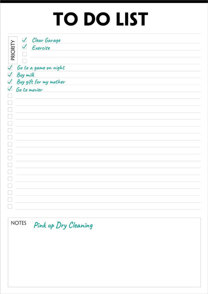 Nokingo To Do List Notepad - 5.5"x8.2", 50 Sheets, To Do Notebook with Check List Organizing, Tear Off, Simple Script, College Ruled To Do Planner for Daily Task
