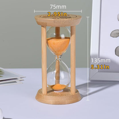 Mini Wooden Sand Timers,100% Bamboo Hourglass Sand Timers 1Min Sandglass Timer for Toothbrush Timer Games Classroom Home Office Cooking(Blue+1Min)