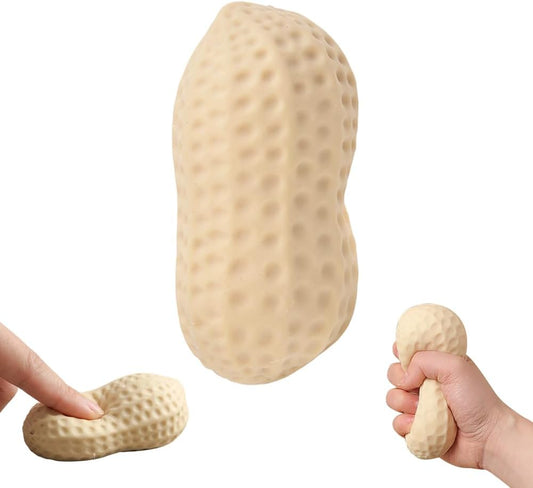 Peanut Shape Stress Relief Ball Soft Squeeze Fidget, TPR Anxiety Relief Hand Grip Decompression Ball for Office Desk Focus Relaxation Portable (1pc)