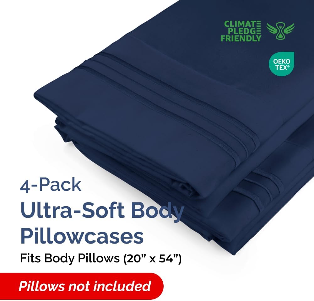 Standard Pillow Cases Set of 10 - Ultra Soft Hotel Quality Pillowcase Covers - Comfy, Cozy & Wrinkle Free - Shrink, Stain and Fade Resistant - Machine Washable Pillow Protectors - 10 Pcs Set - White - Colors B