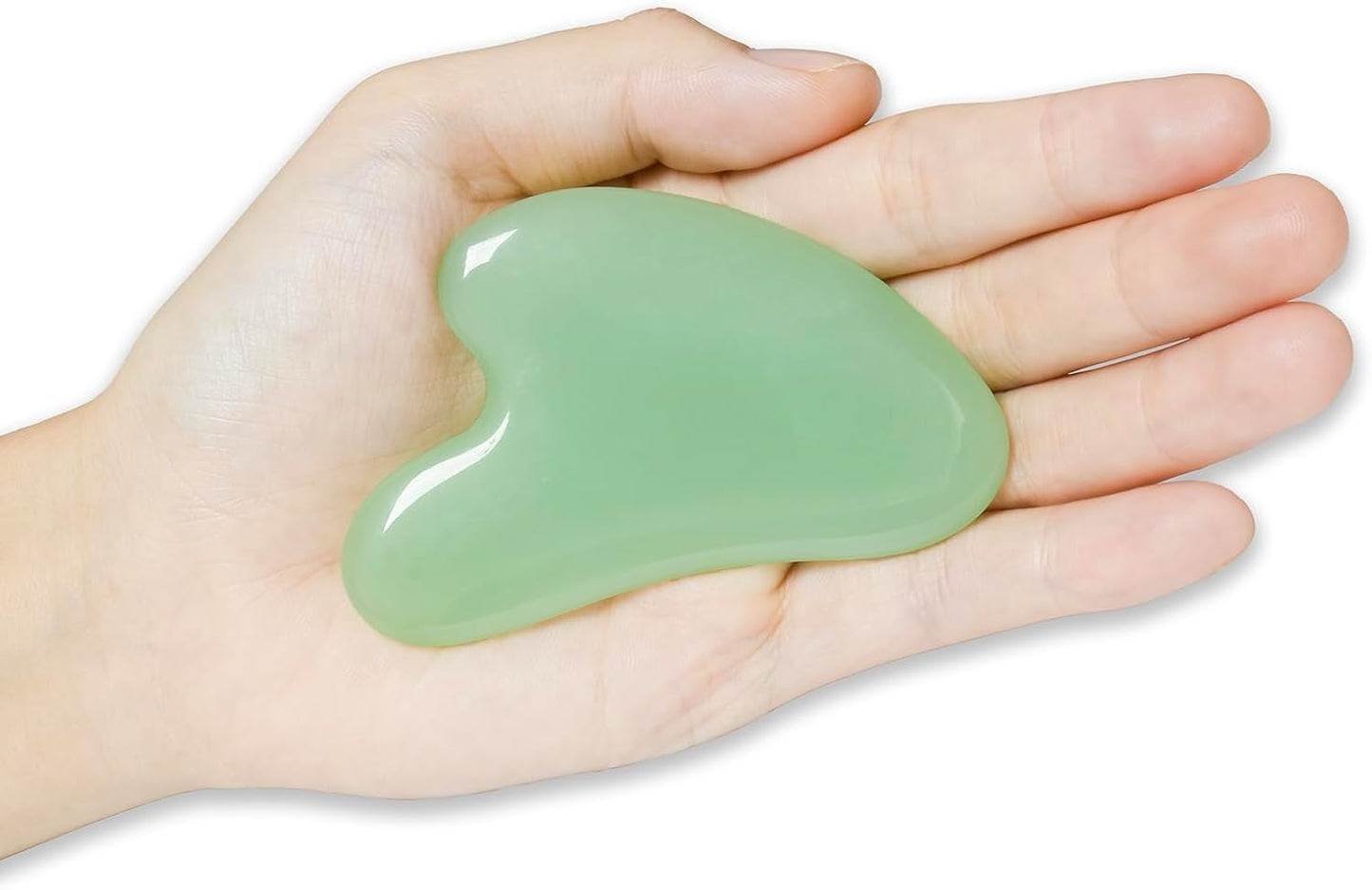 Gua Sha Jade Stone Gua Sha Massage Tool, Guasha Tool for Face and Body Skin Massage. Tools for SPA Acupuncture, Pink Stone for Body Face Neck and Eye, Skin Care Gift for Woman (Pink)